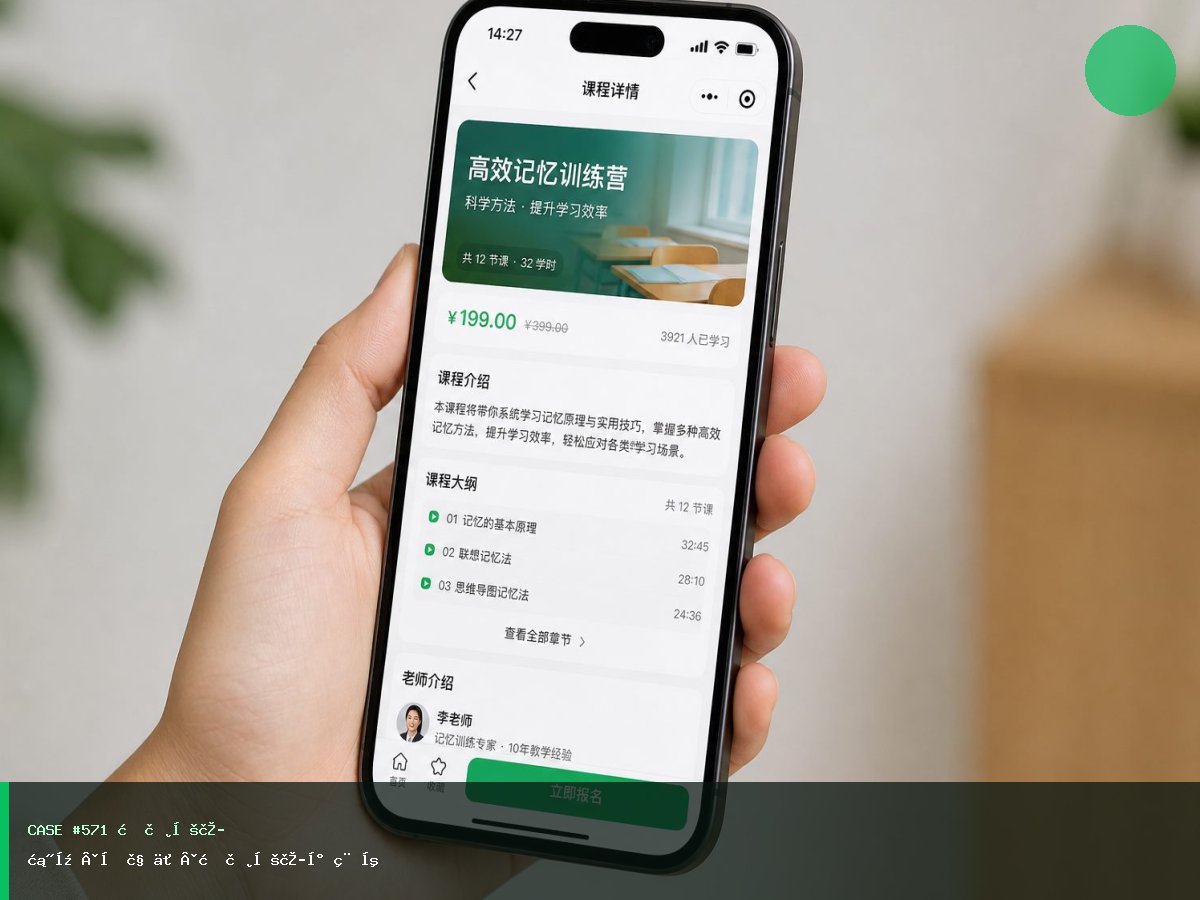 汽开·卓见仓·教育培训小程序