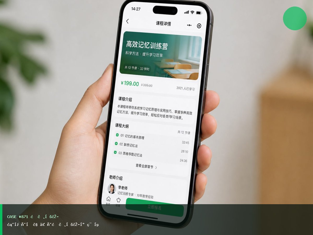 汽开·卓见仓·教育培训小程序