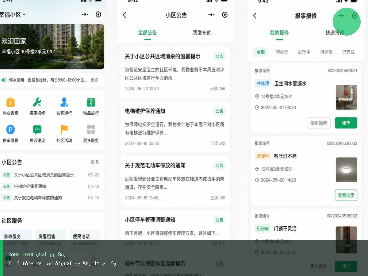汽开·卓见仓·社区物业小程序 界面 2