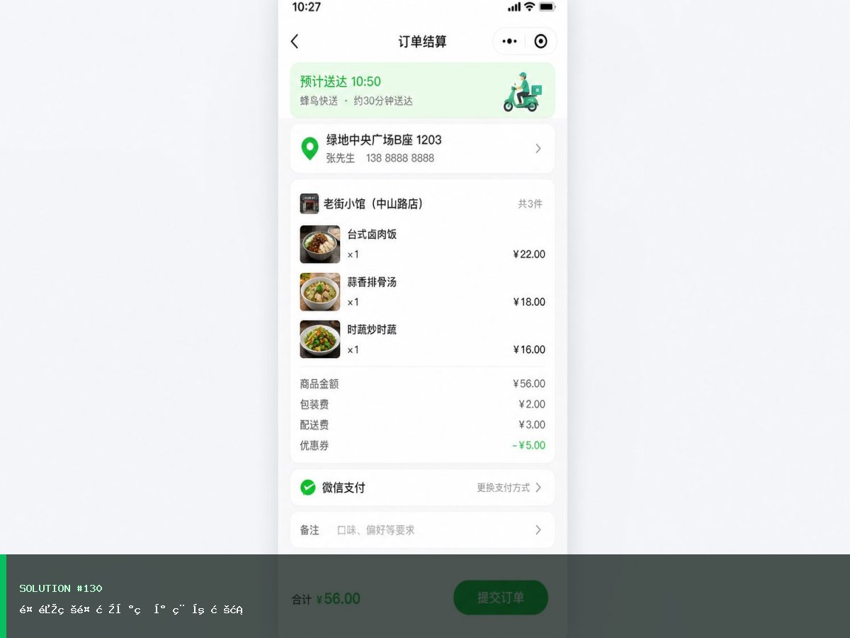 餐饮点餐本地版小程序方案