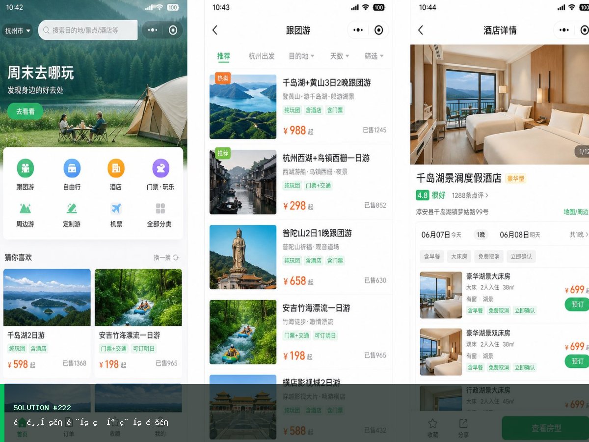 旅游出行门店版小程序方案