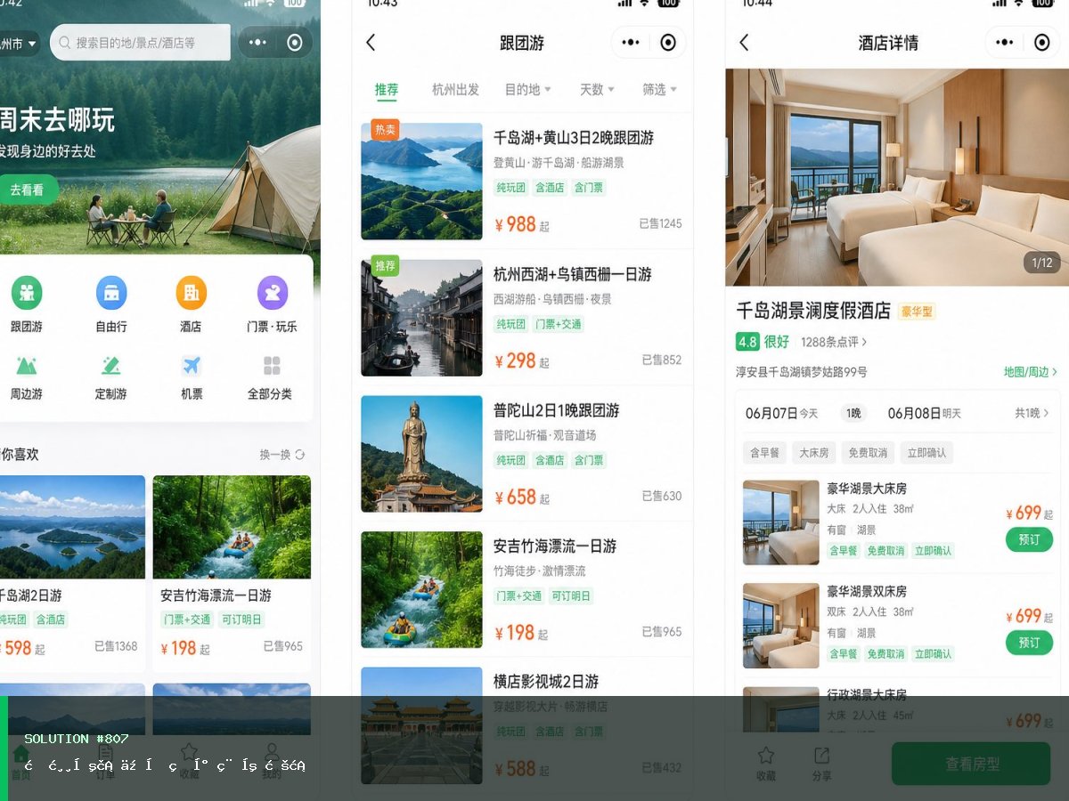 旅游出行会员版小程序方案